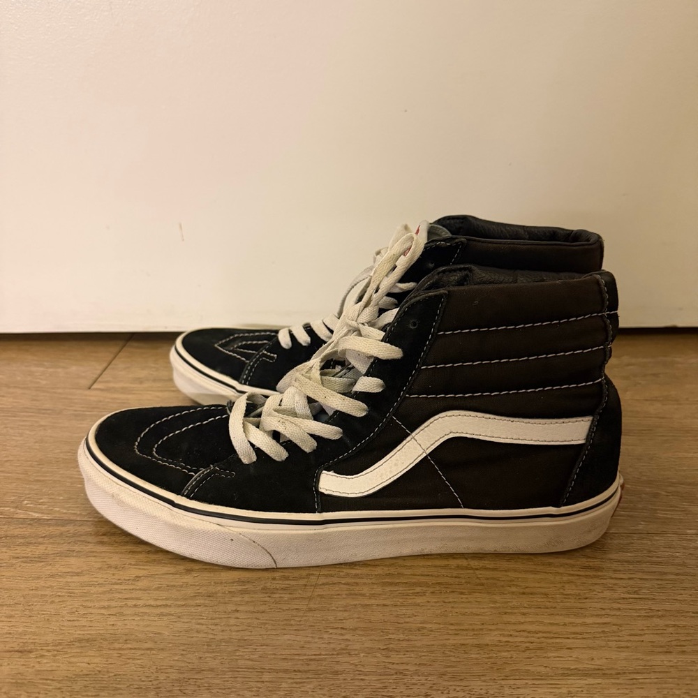 Vans Classic Black and White High-Tops men size 9.5 - Picture 2 of 5